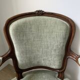 Paire de  bergères anciennes Louis XIV