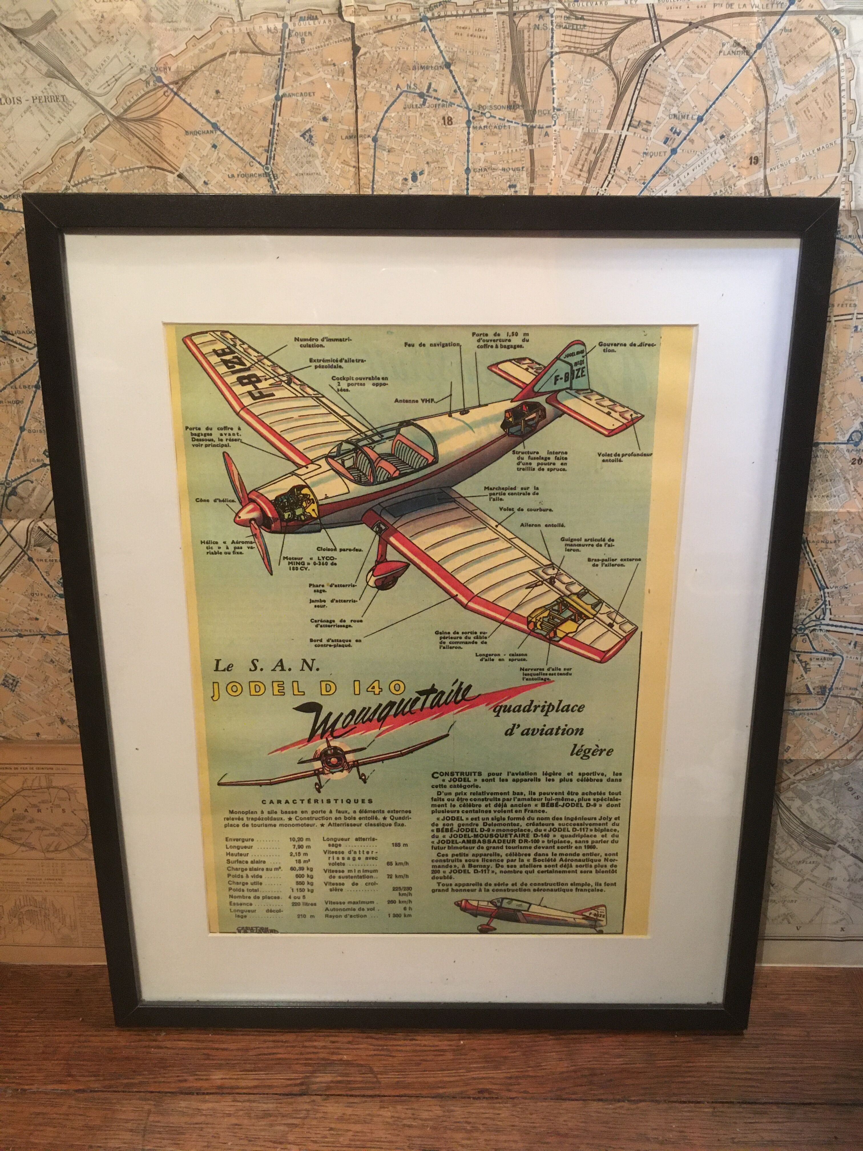 Aircraft Jodel D140 framed