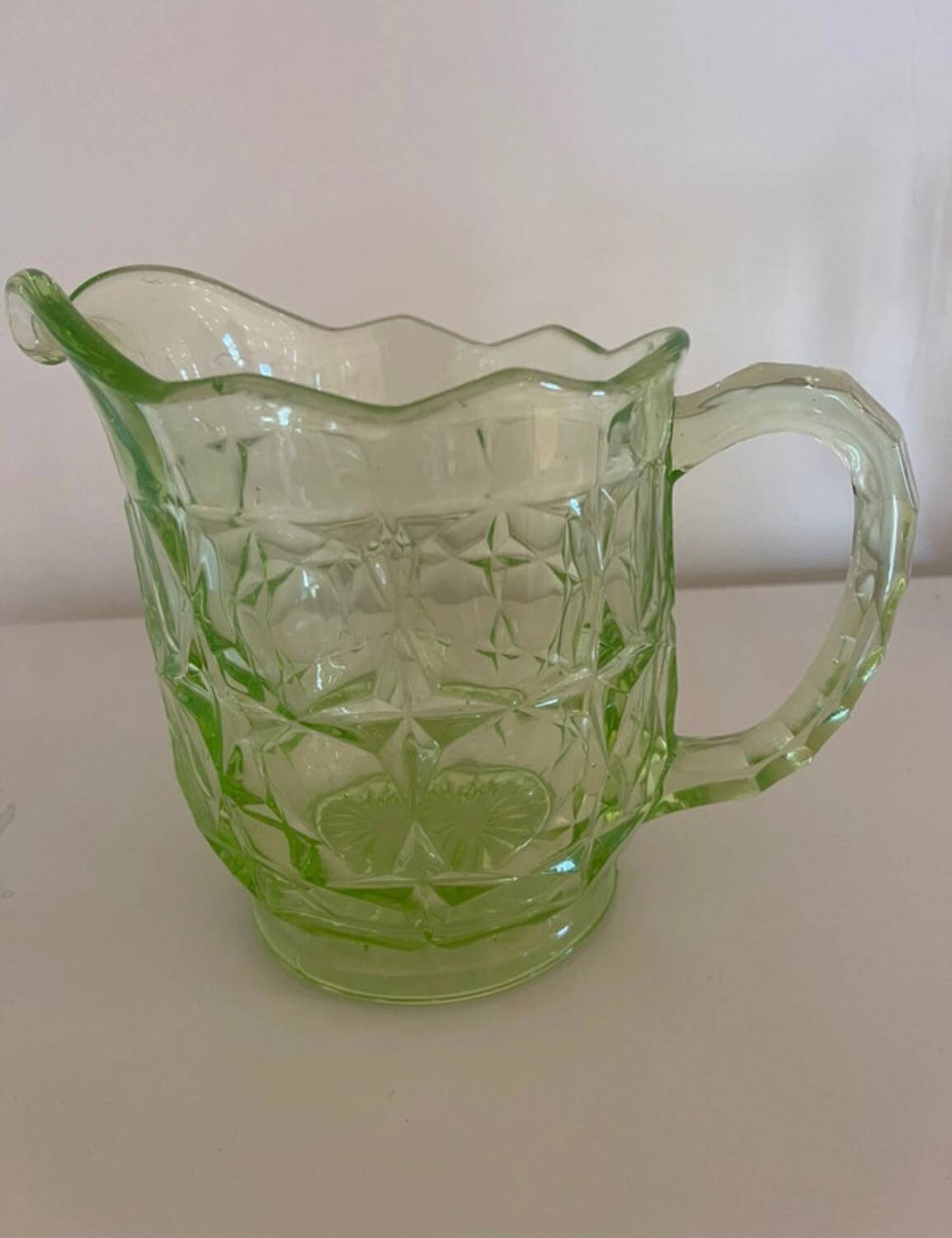 Uranium green pitcher 1930
