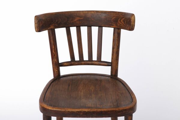 Chaise de bureau en bois vintage 1930-1950, chaise en hêtre belge
