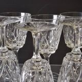 6 large wine glasses in semi-crystal from VMC in good condition.
