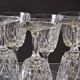 6 large wine glasses in semi-crystal from VMC in good condition.