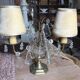 Antique brass lamp with 2 branches