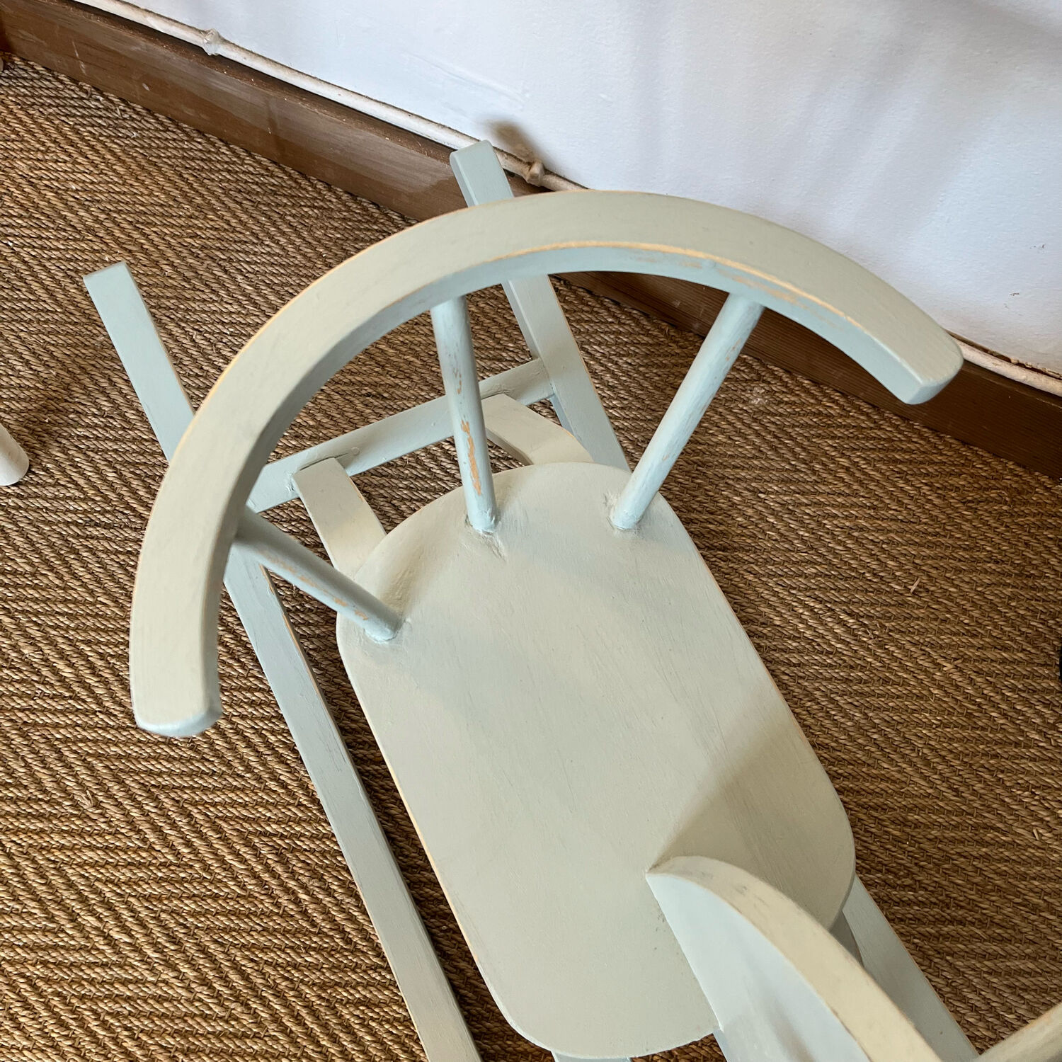 Vintage wooden rocking horse in its patina