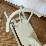 Vintage wooden rocking horse in its patina