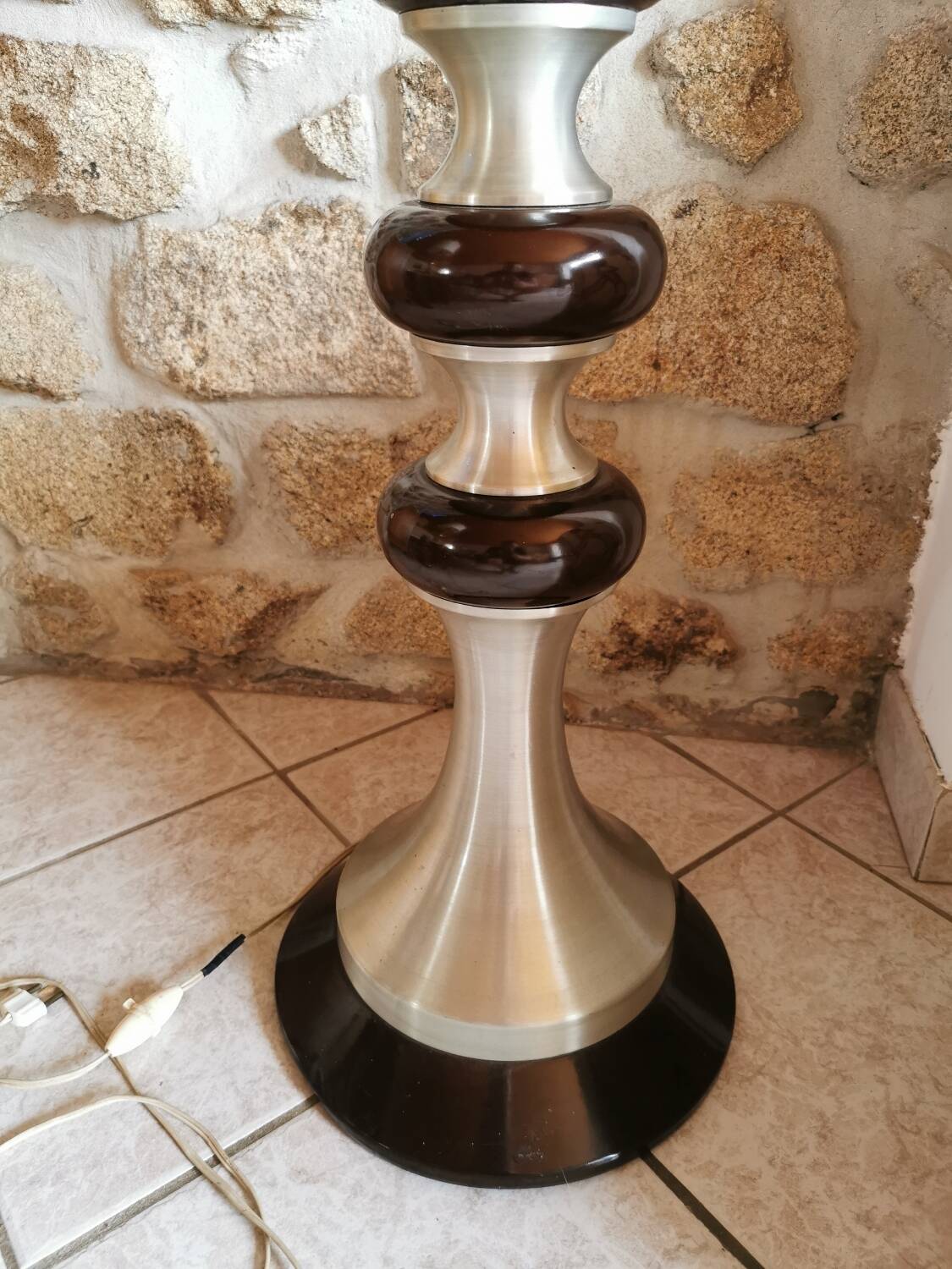 Space Age brushed aluminum floor lamp