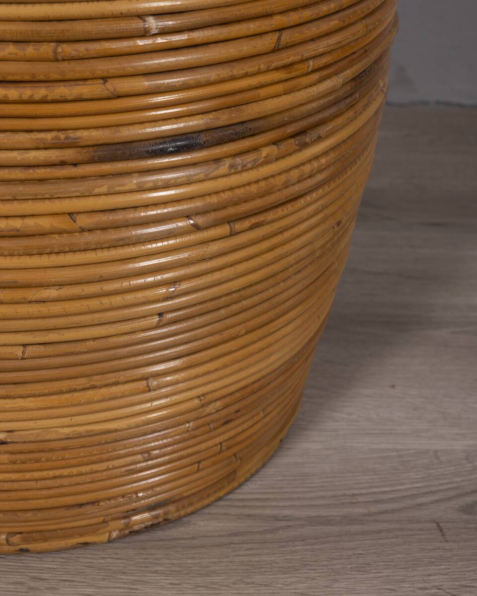 Vintage 1960s Italian design bamboo storage basket