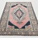 Pink & Navy Blue Classic Persian Rug, 130x225Cm