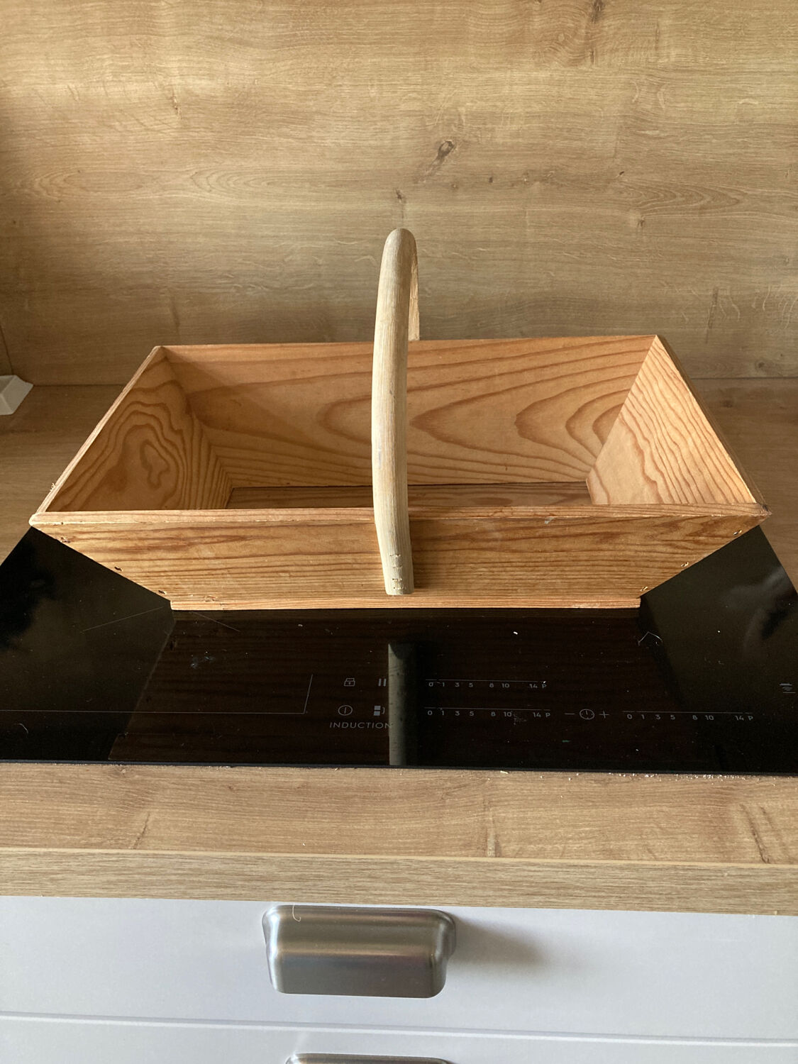 Wooden harvest basket