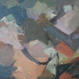 Oil painting on linen canvas, contemporary abstract art, 80s/90s