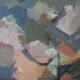 Tableau huile sur toile de lin art abstrait contemporain années 80/90