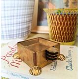 Vintage FAL brass ashtray set