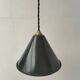 Enamelled sheet metal cone pendant light