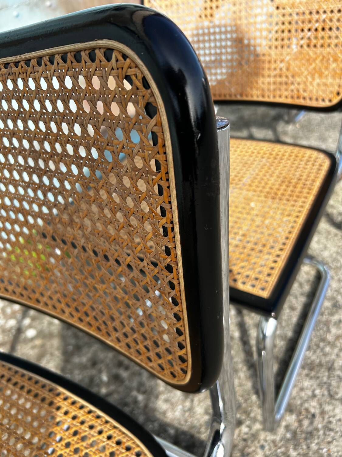 Set of 4 Cesca chairs by Marcel Breuer