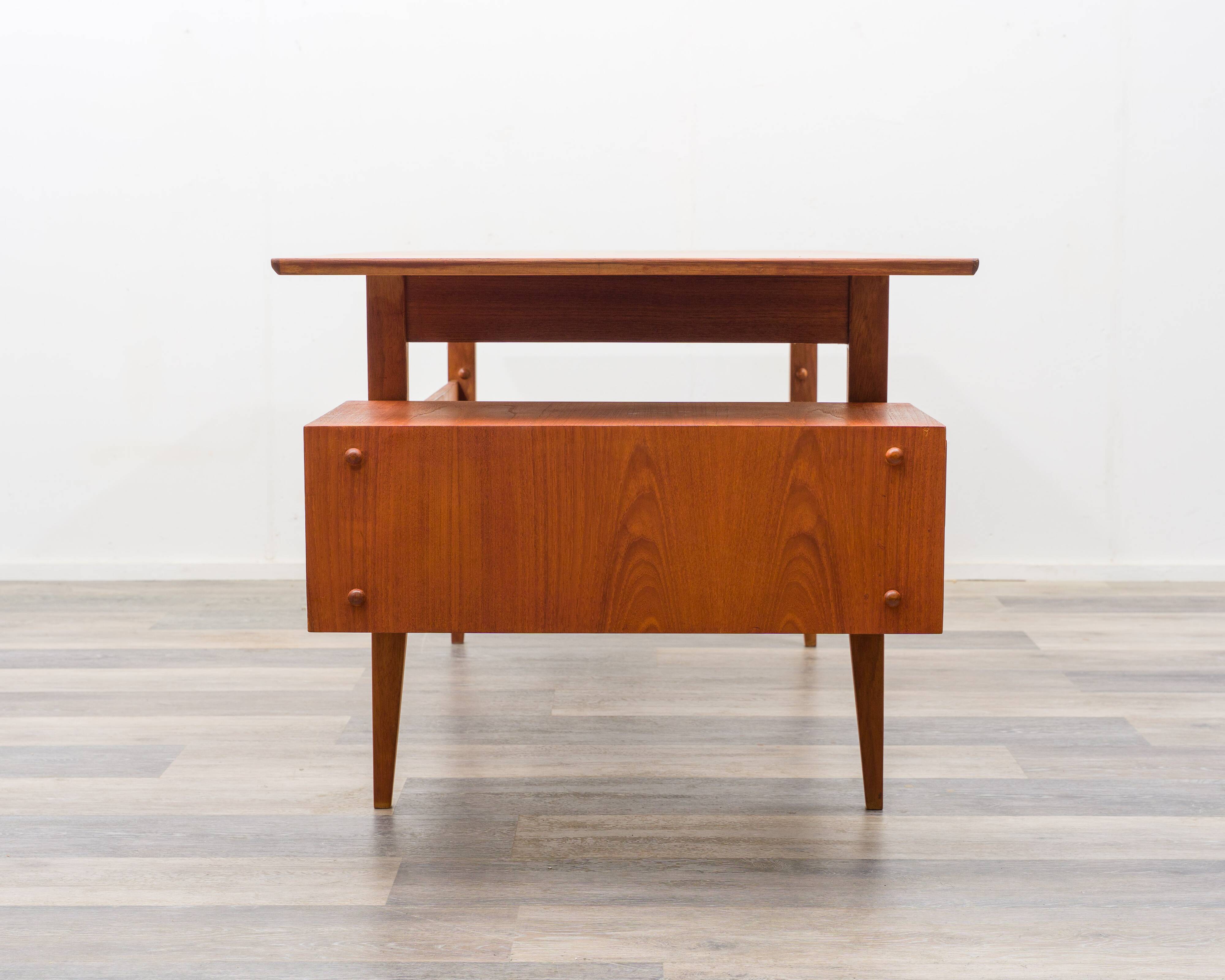 Filigree Danish-style desk, 1960s, in teak