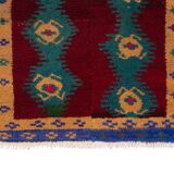1970 Vintage Handmade Turkish Small Tulu Rug , 3'7'' x 4'4''