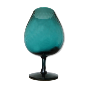 Vase Italy en verre bleu - turquoise