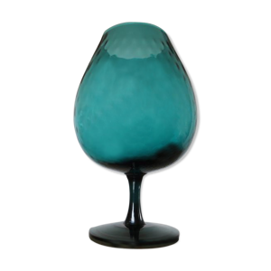 Vase Italy en verre bleu vert turquoise