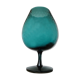 Italy glass vase in turquoise green 70s