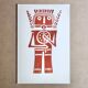 Original Pre-Columbian print, Aztecs Colombia folk 60s