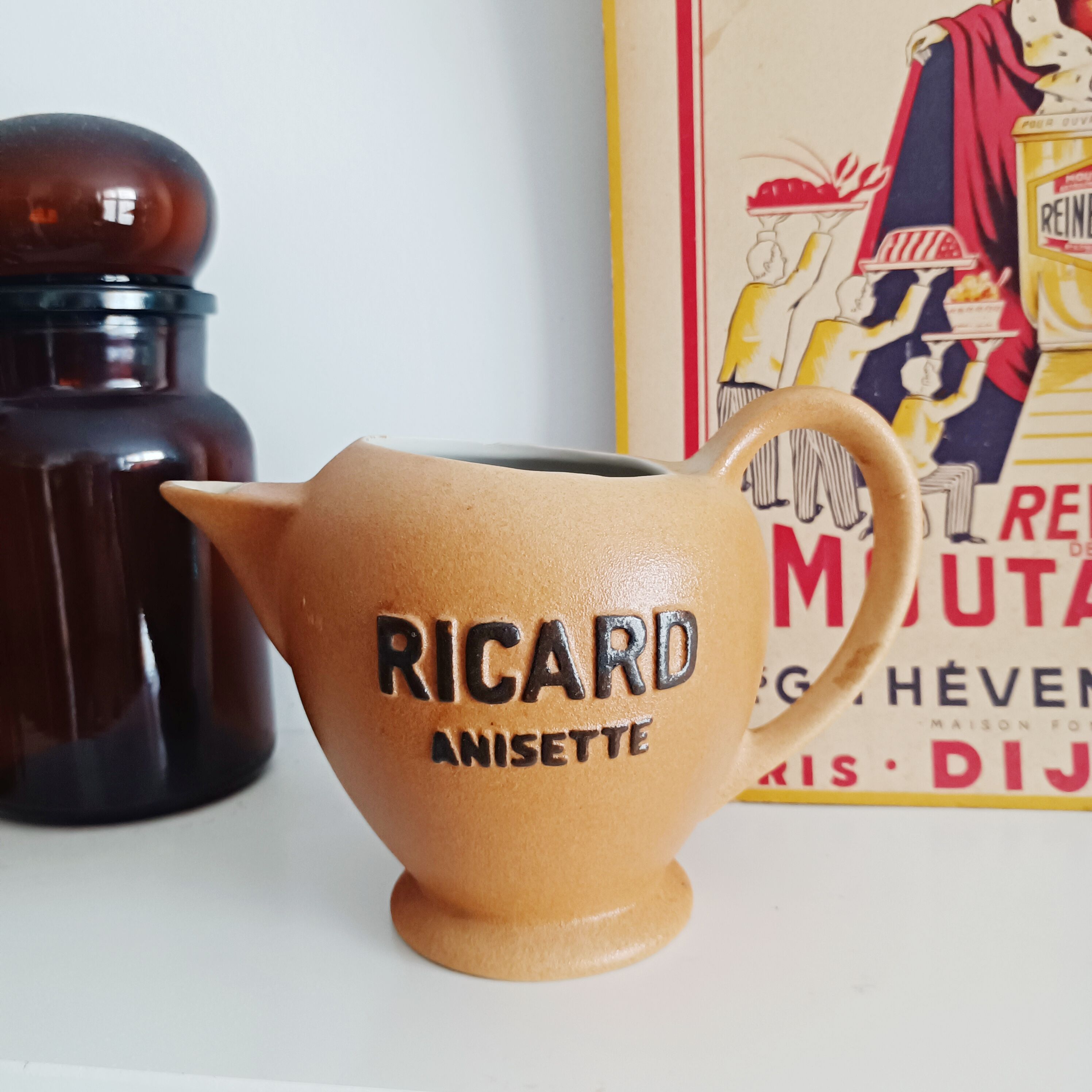 Stoneware pitcher Ricard anisette