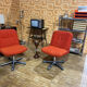 Fauteuils orange 70’S pivotants
