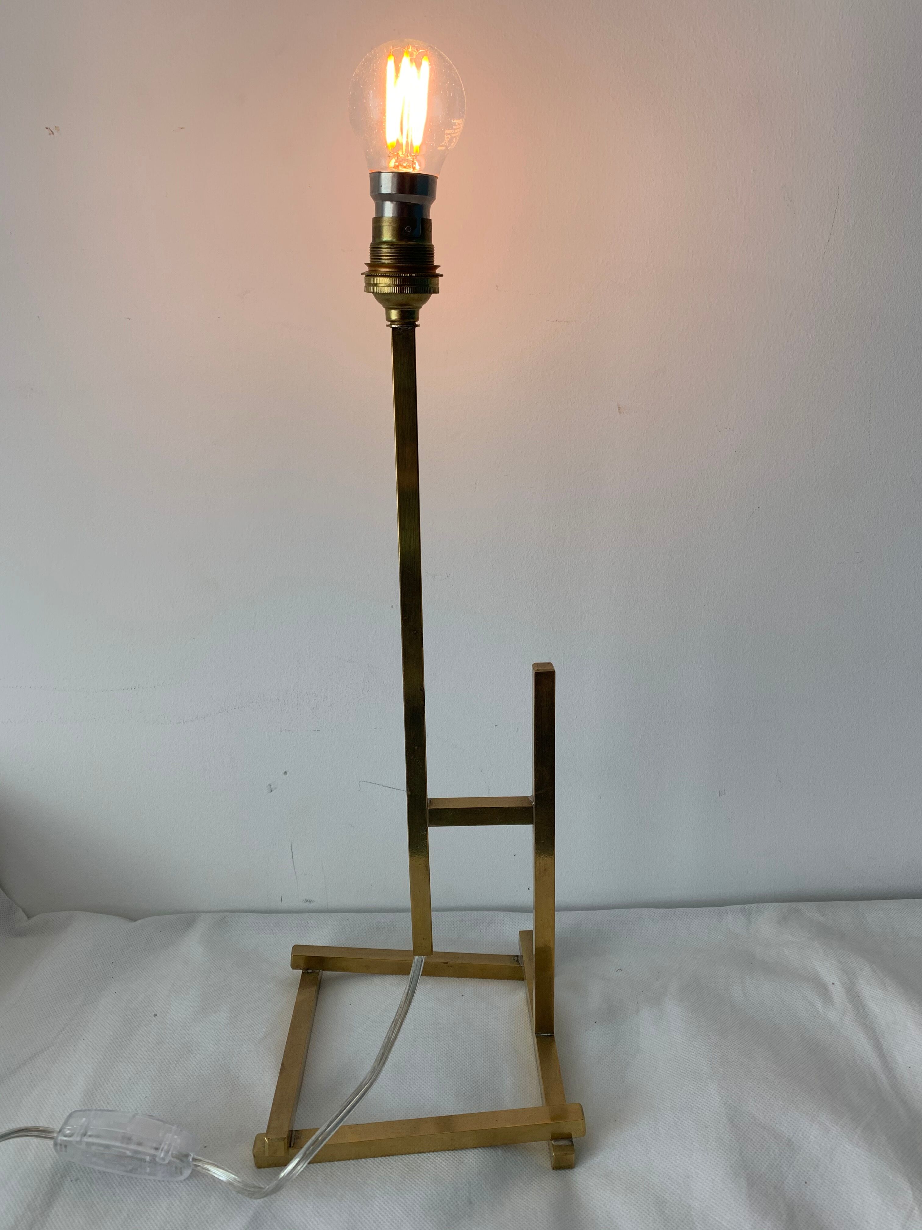 Square base brass lamp foot