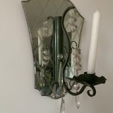 Antique Venetian mirror candle holder