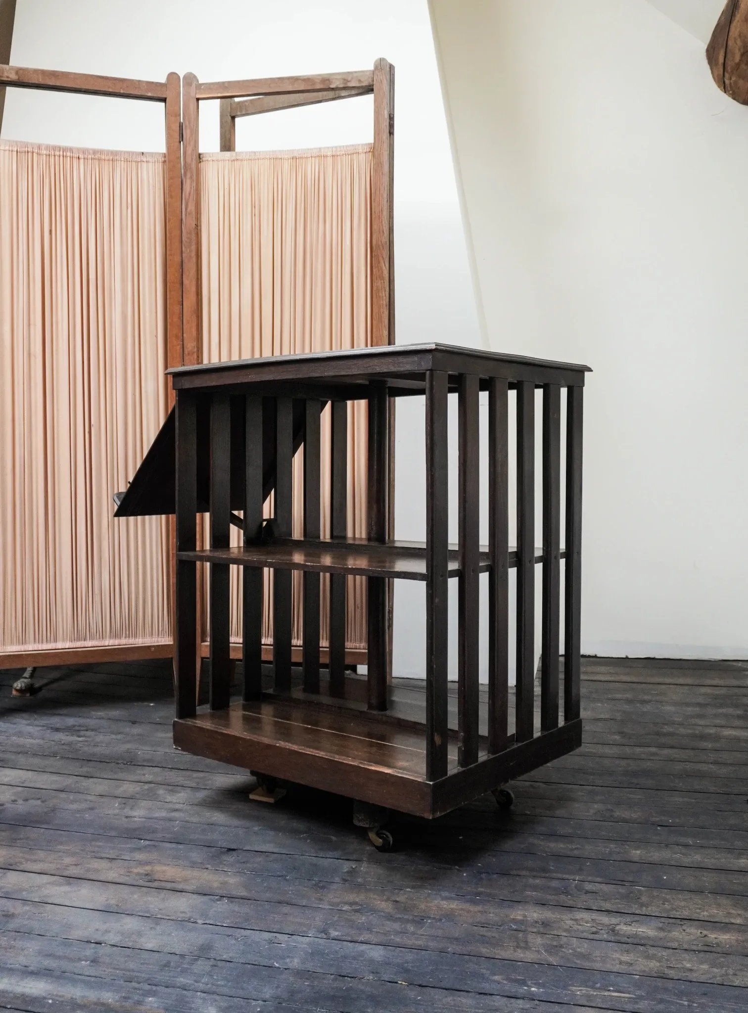 Old wooden revolving library