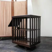 Old wooden revolving library