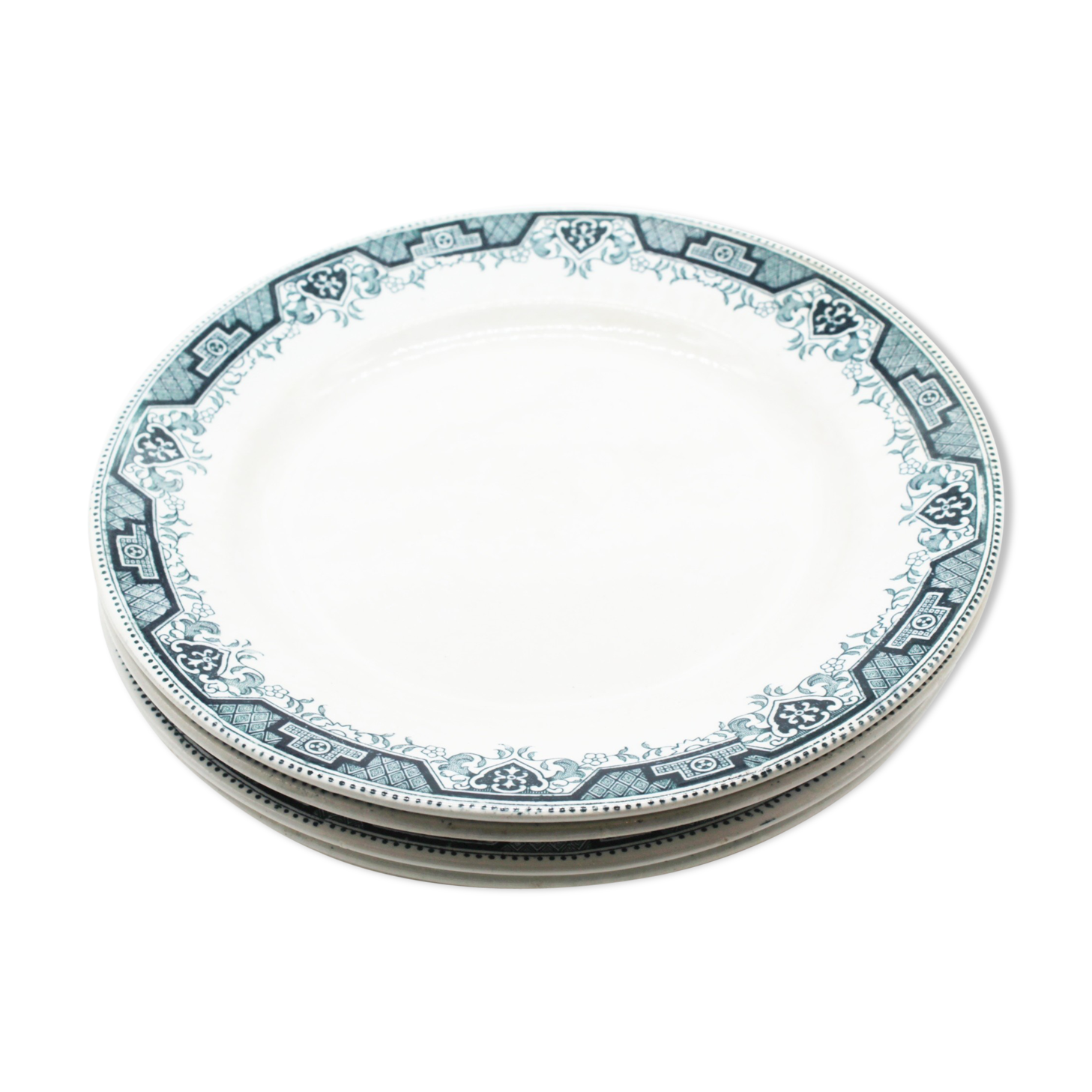 Lot of 4 old plates hamage the mill of wolves