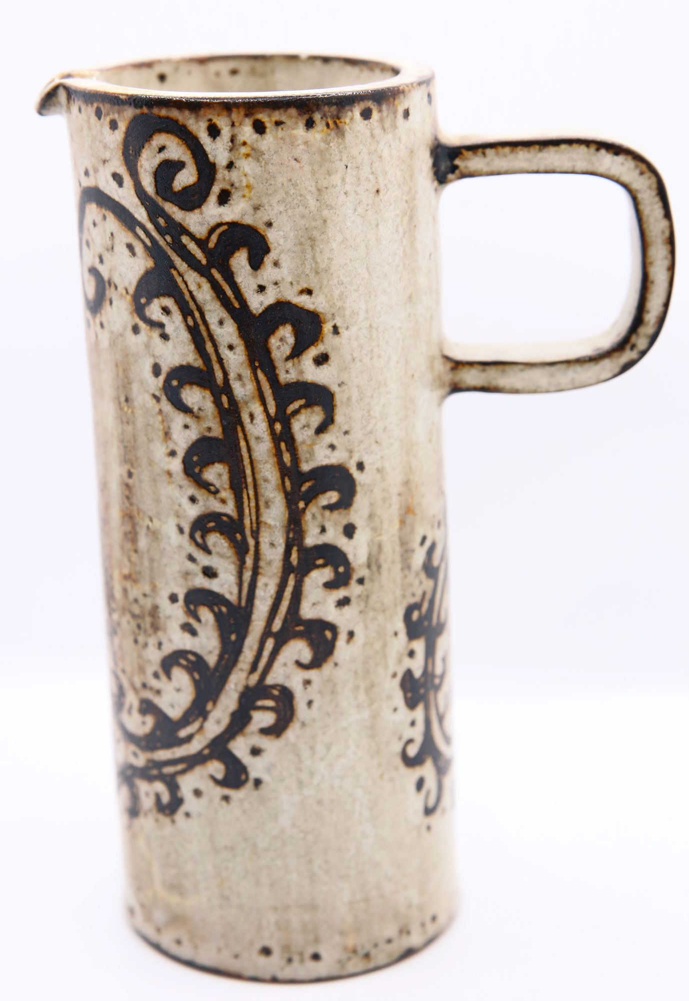 Vintage pitcher in brutalist ceramic La Pignate in Vallauris