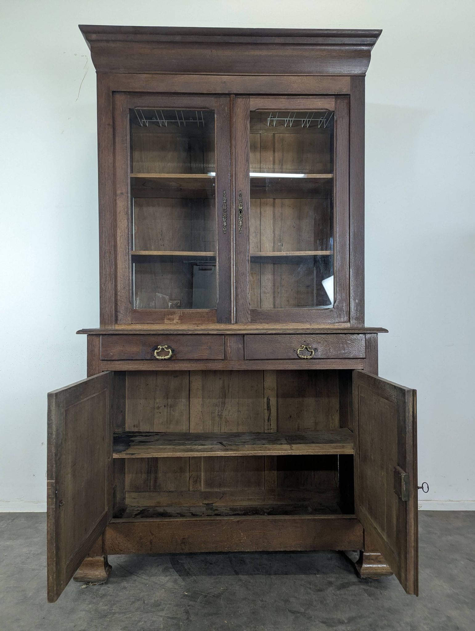 Louis Philippe oak two-body buffet