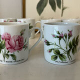 Porcelain cups rose pattern