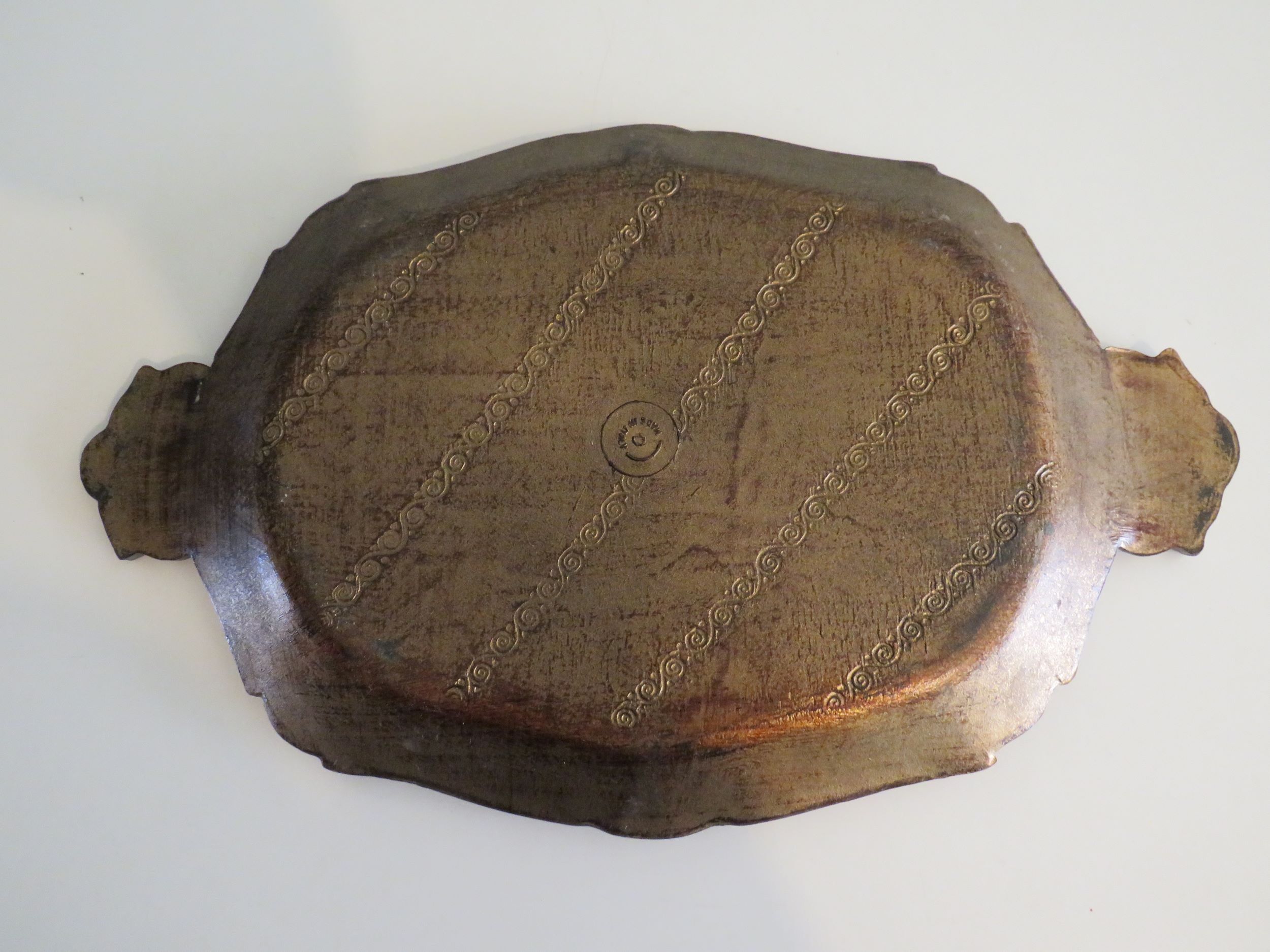 Set of 4 small Venetian trays, 1970 Italy