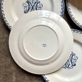 6 assiettes plates en terre de fer K&G Lunéville