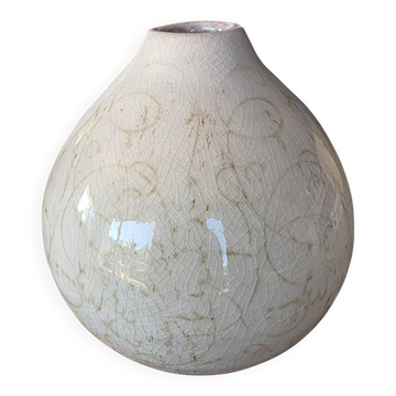 Small round vase / soliflore in Raku / Wabi Sabi style