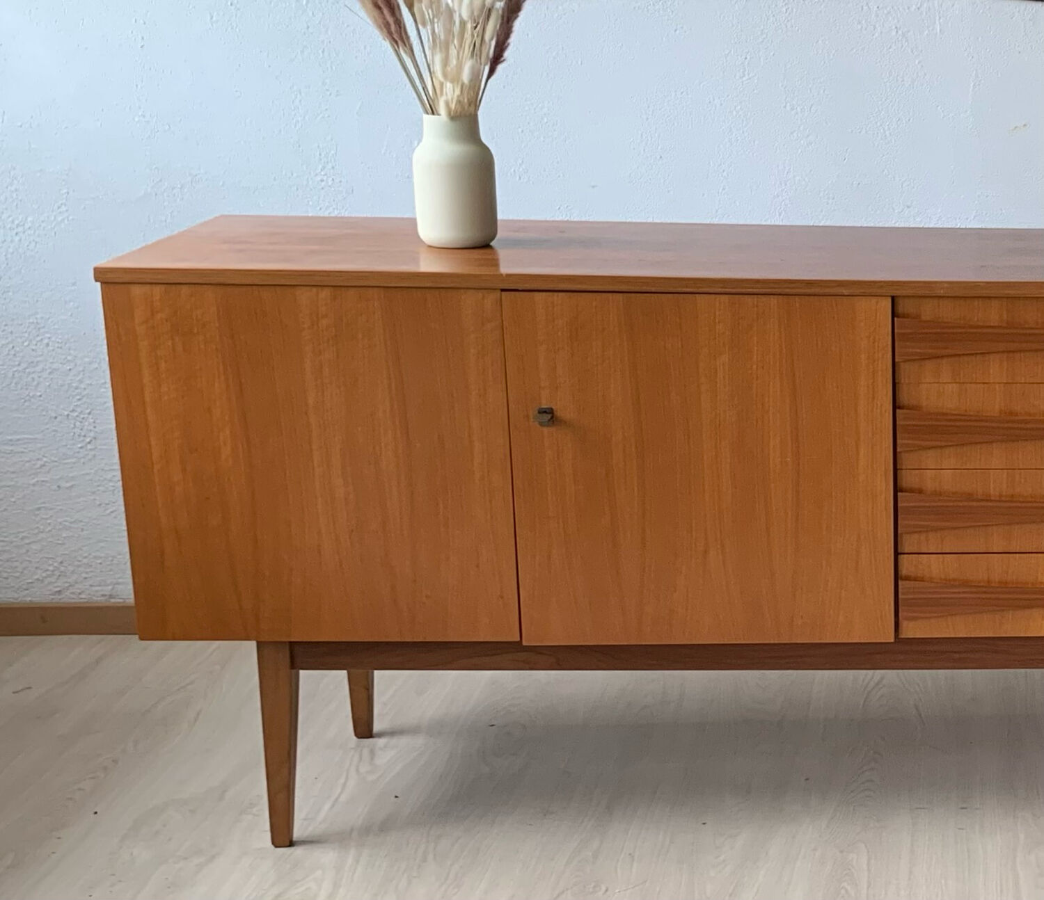 Vintage Scandinavian sideboard in blonde teak