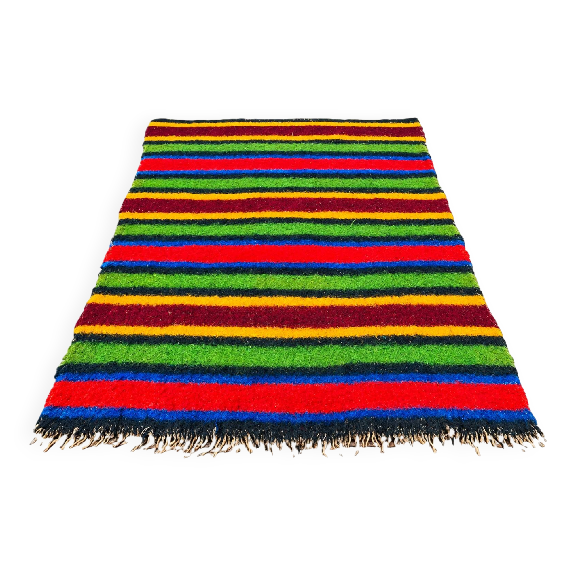 Large Kilim Rug "Cherga" Pastoral Vintage Pure Wool – 264 x 184 cm