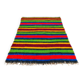 Large Kilim Rug "Cherga" Pastoral Vintage Pure Wool – 264 x 184 cm