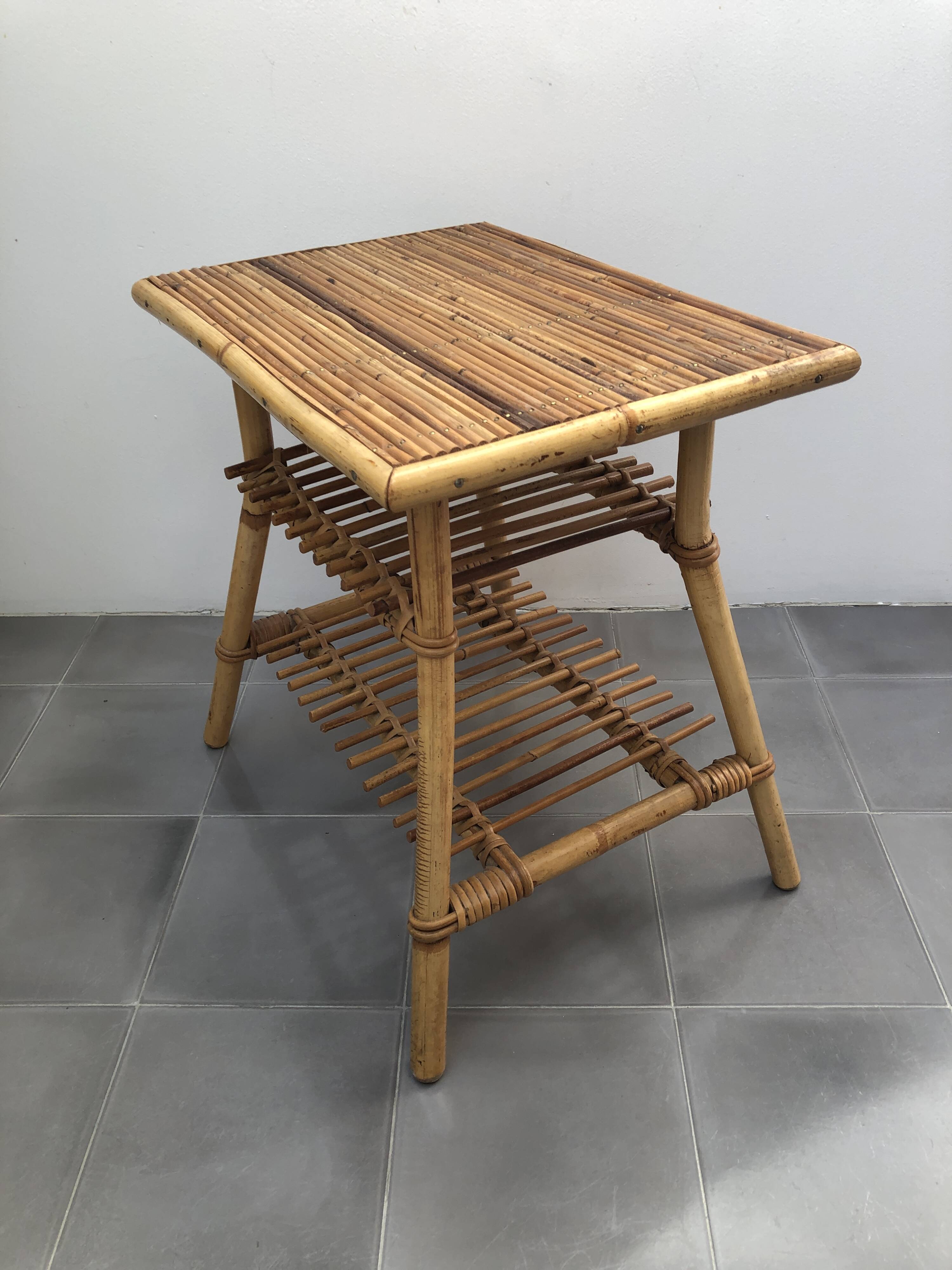 Audoux Minet bamboo rattan coffee table