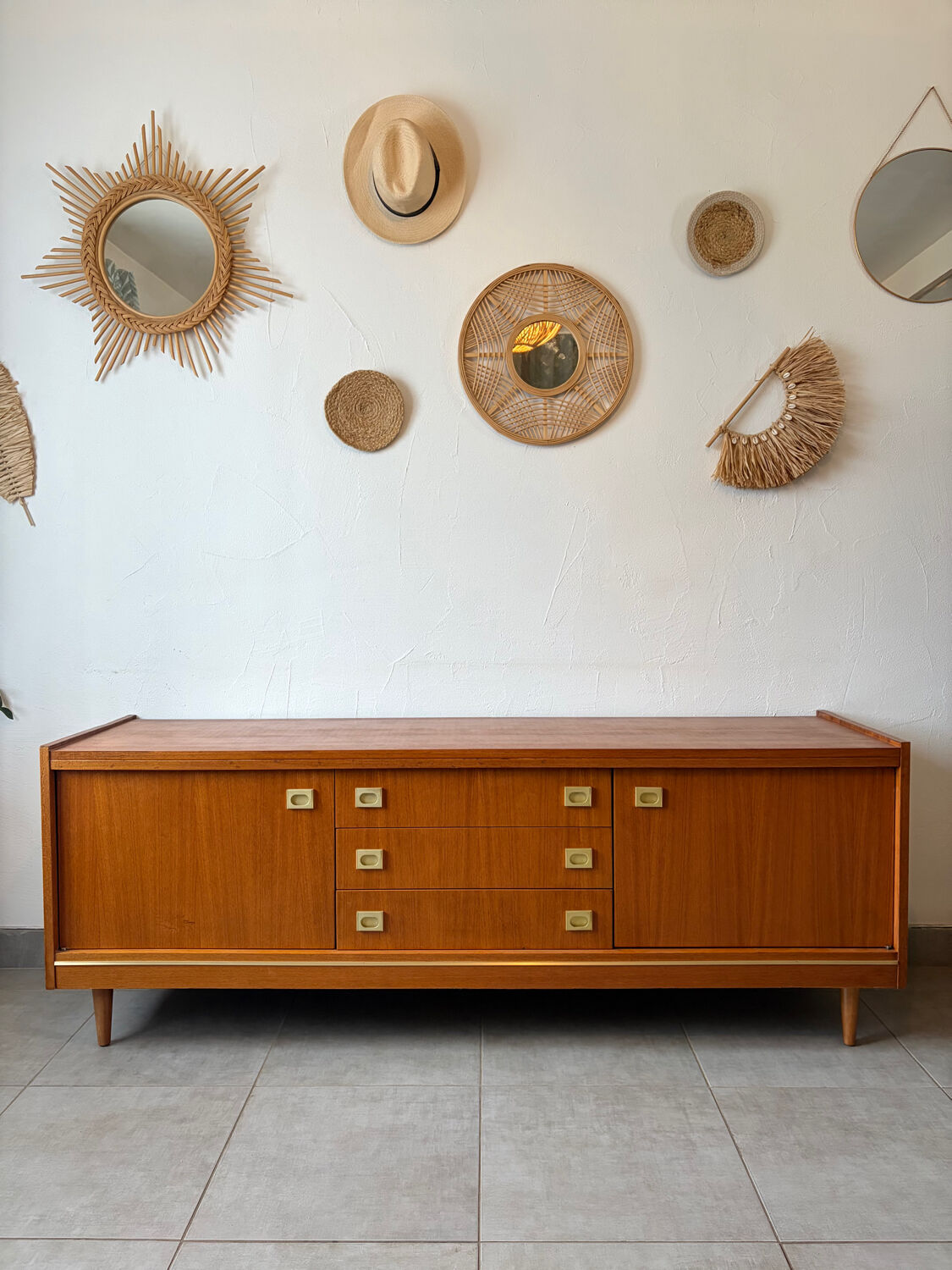 Vintage teak enfilade from the 1960s.
