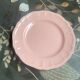 6 pink dessert plates