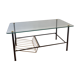 Low Glass Table with door magazines 50's