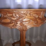 Set of 4 Gallé Nesting Tables with Magnolia Decor