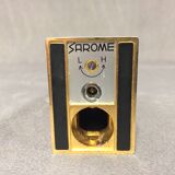 Collector table lighter sarome vintage electric gold metal & alabaster n°2