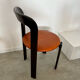 6 wooden chairs and imitation leather design Bruno Rey for Dietiker vintage year 60