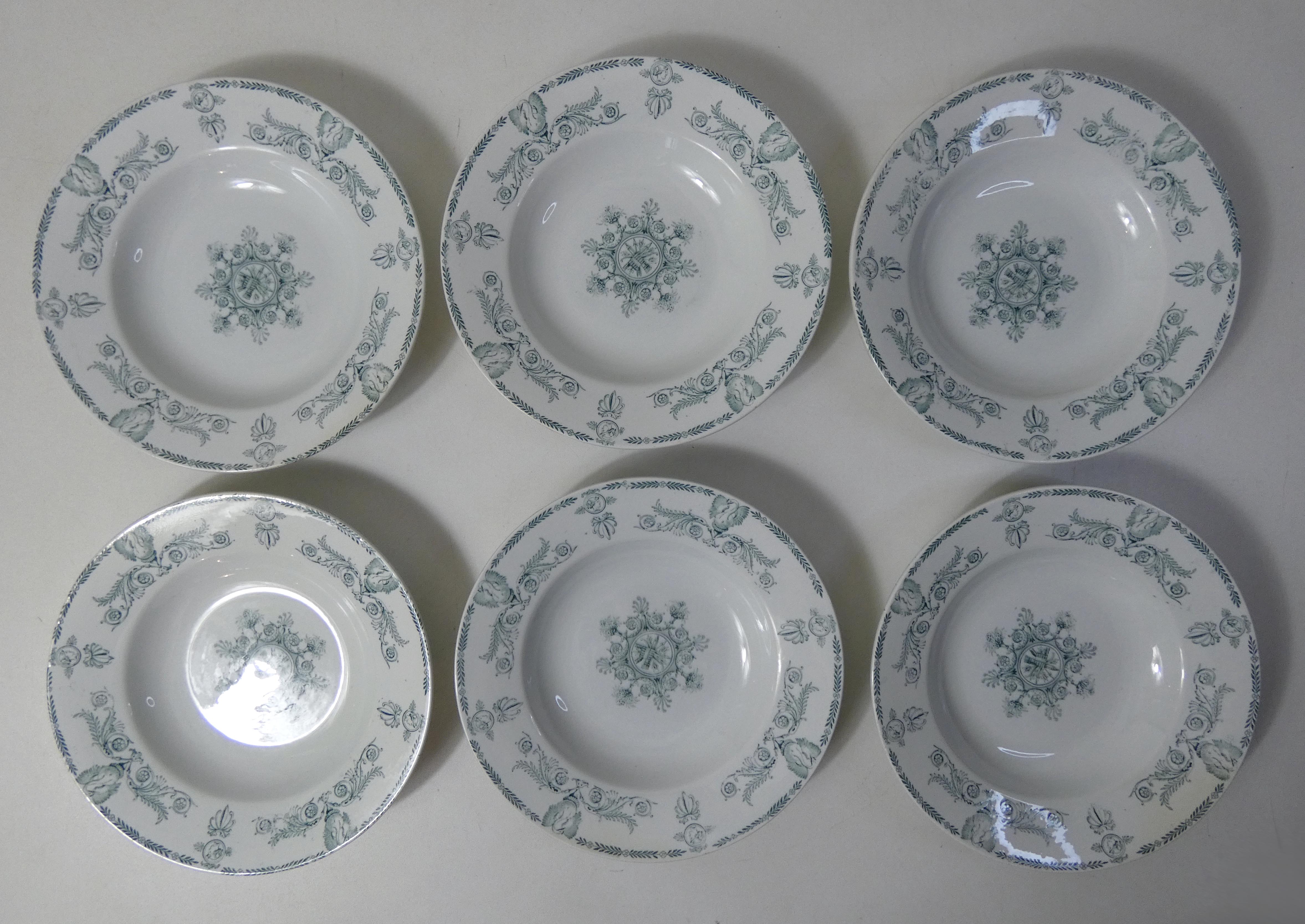 6 hollow plates compiegne, terre de fer