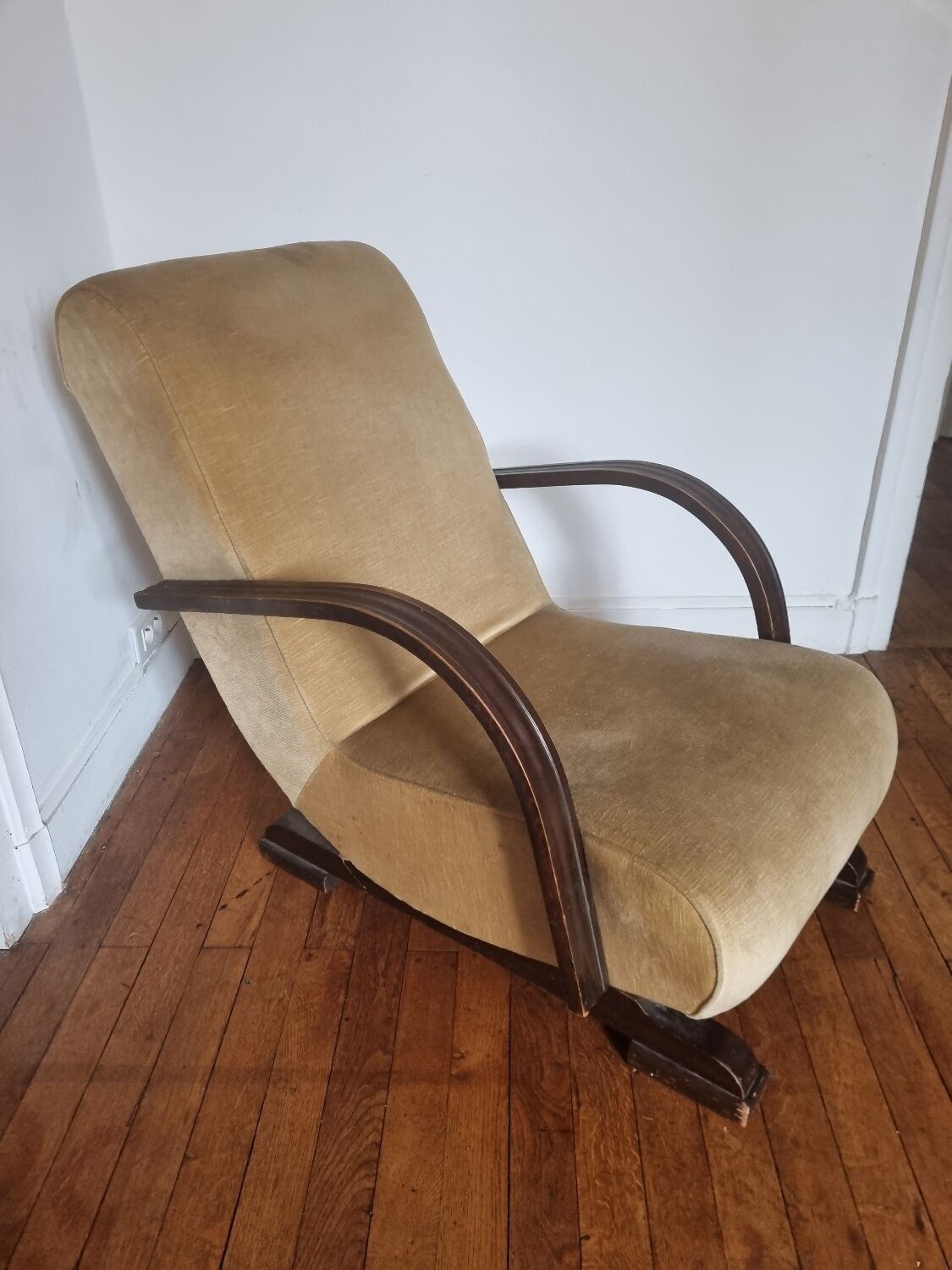 Fauteuil à bascule art deco