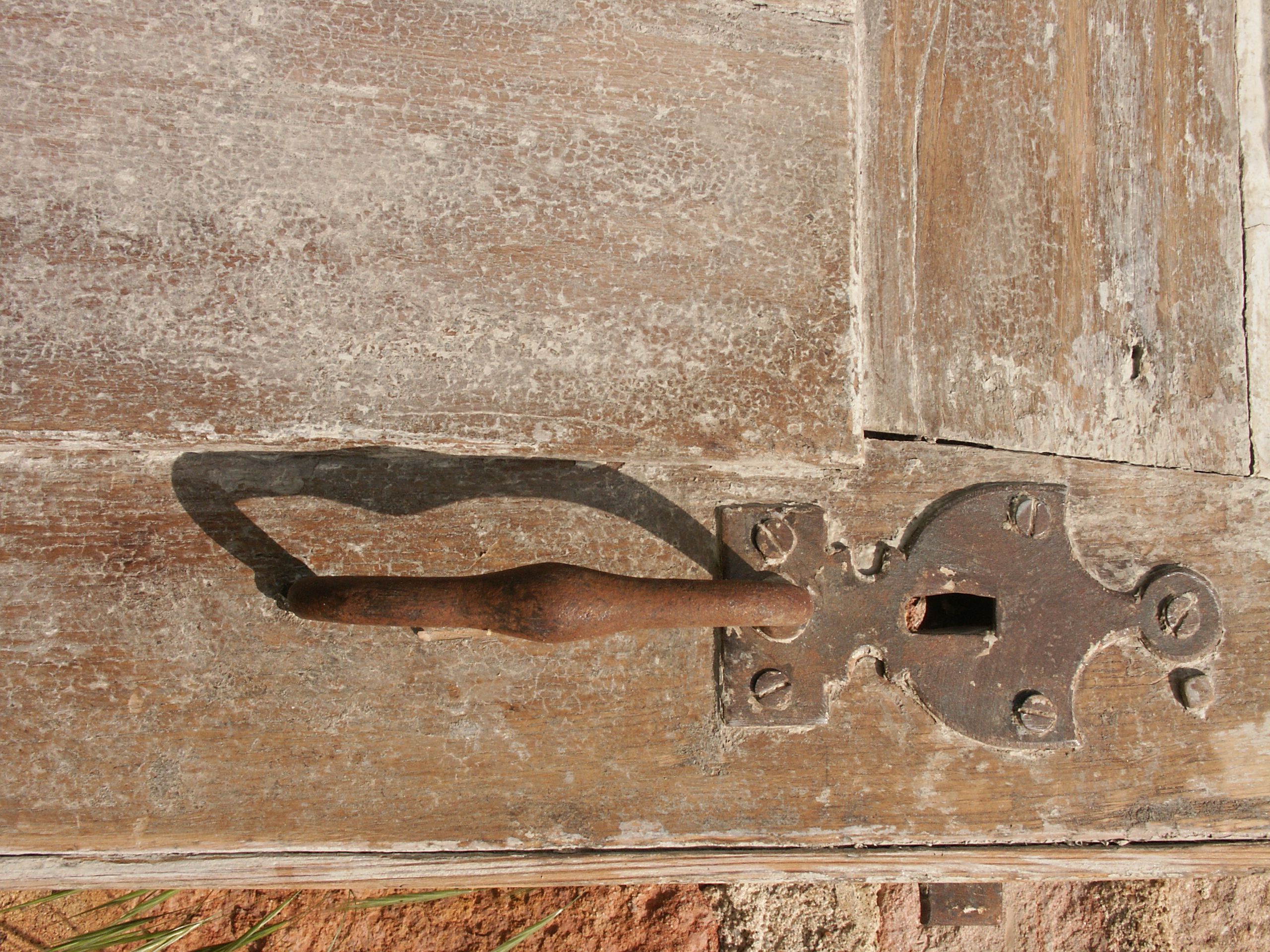 Glass entrance door in solid oak